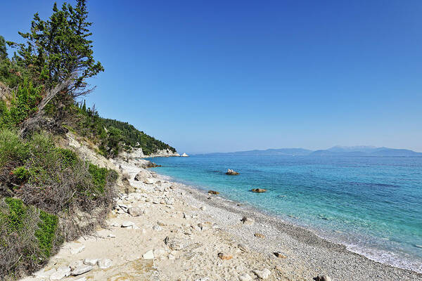 Afales Art Print featuring the photograph Afales Bay in Ithaki, Greece by Constantinos Iliopoulos