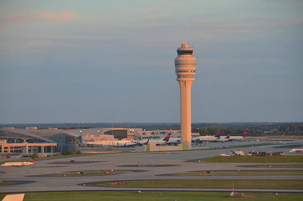 Airport Art Print featuring the photograph Airport tower by Dmdcreative Photography