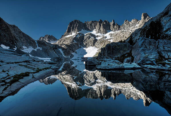 Landscape Art Print featuring the photograph Alpine Blue Reflection by Romeo Victor