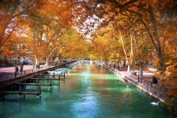 Annecy Art Print featuring the photograph Annecy France Idyllic Canal du Vasse by Carol Japp