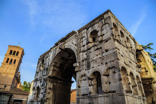 Roma Art Print featuring the photograph Arch of Janus in Rome, Italy by Fabiano Di Paolo