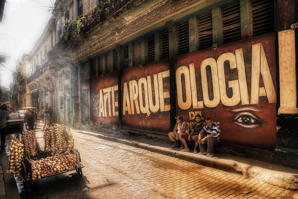 Cuba Art Print featuring the photograph Archeology of the present by Micah Offman