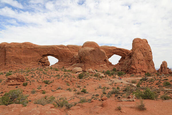 Arches National Park Art Print featuring the photograph Arches National Park - North and South Windows by Richard Krebs