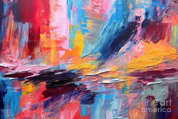 Premium Photo  Abstract art background hand drawn acrylic painting  brushstrokes colorful texture acrylic paint on canvas picture for artwork  design modern contemporary art