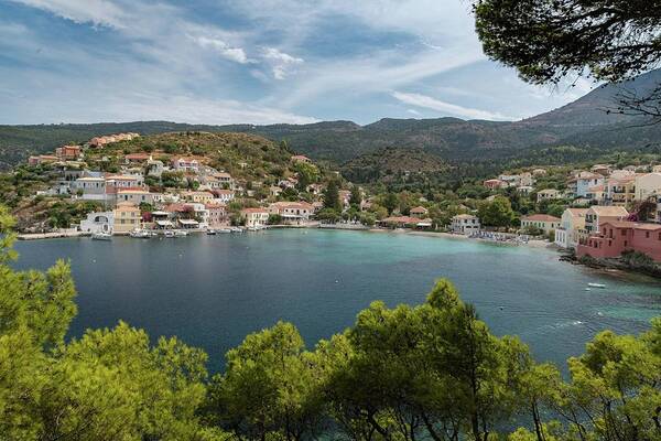 Assos Art Print featuring the photograph Assos Harbor View by Rob Hemphill