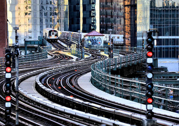 New York City Subway Art Print featuring the photograph Astoria Line No.4 - S-Curves by Steve Ember