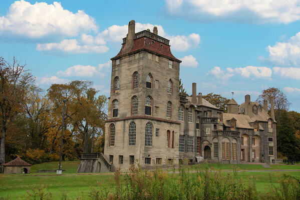 Autumn Art Print featuring the photograph Autumn in Doylestown - Fonthill Castle by Bill Cannon