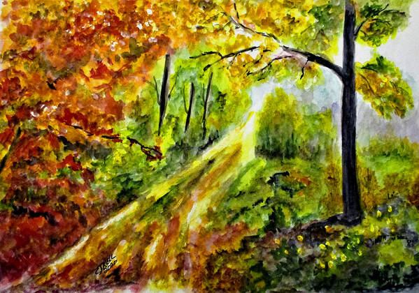 Autumn Art Print featuring the painting Autumn Passage by Clyde J Kell