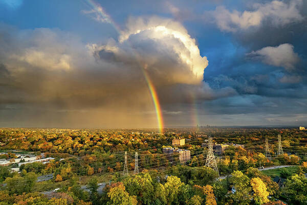 Bronxville Art Print featuring the photograph Autumn Rainbow by Kevin Suttlehan