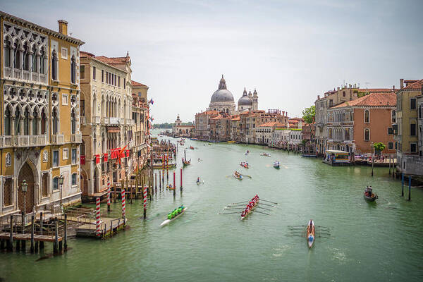 Fine Art Art Print featuring the photograph B0006871 - Regatta on the Gran Canal, Venice by Marco Missiaja
