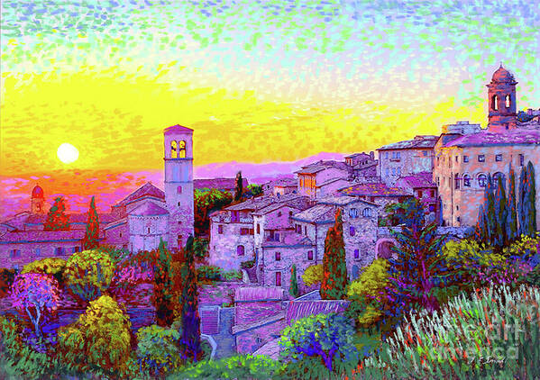 Italy Art Print featuring the painting Basilica of St. Francis of Assisi by Jane Small