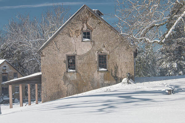 General Store Art Print featuring the photograph Batsto General Store in the Snow by Kristia Adams