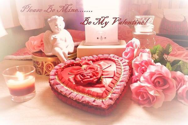 Still Life Art Print featuring the photograph Be My Valentine by Denise F Fulmer