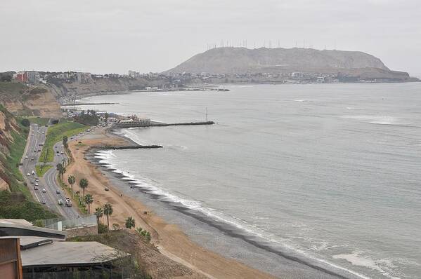 Tranquility Art Print featuring the photograph Beach at Miraflores in Lima by Markus Daniel