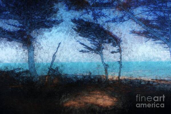 Beach Art Print featuring the photograph Beach Pines in the Breeze by Katherine Erickson