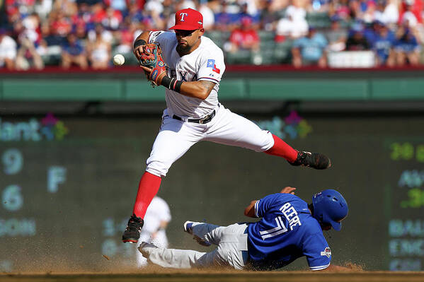 People Art Print featuring the photograph Ben Revere and Rougned Odor by Ronald Martinez