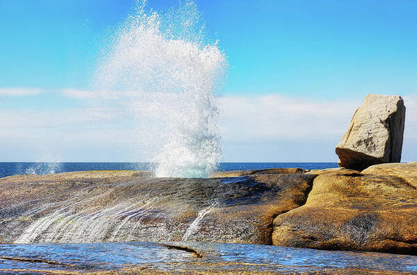 Tantalising Art Print featuring the photograph Bicheno Blowhole 2 by Lexa Harpell