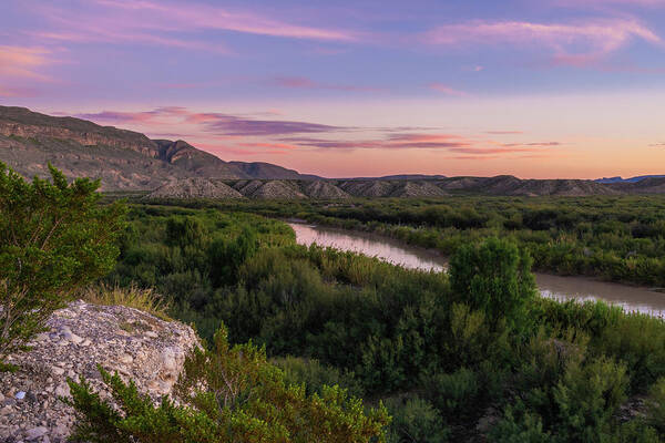 Texas Art Print featuring the photograph Big Bend Pastel Sunset by Erin K Images