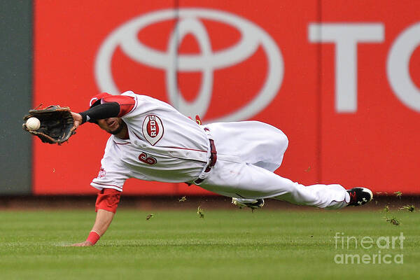 Great American Ball Park Art Print featuring the photograph Billy Hamilton and Starling Marte by Jamie Sabau