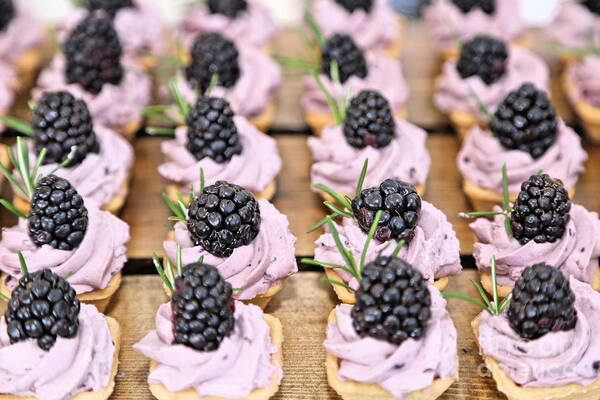 Blackberry Art Print featuring the photograph Blackberry Tarts by Vivian Krug Cotton