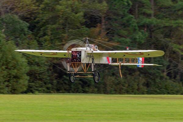 Action Art Print featuring the photograph Bleriot XI-2 Lifts Off by Liza Eckardt