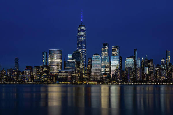 Skyline Art Print featuring the photograph Blue and Gold by Kevin Plant