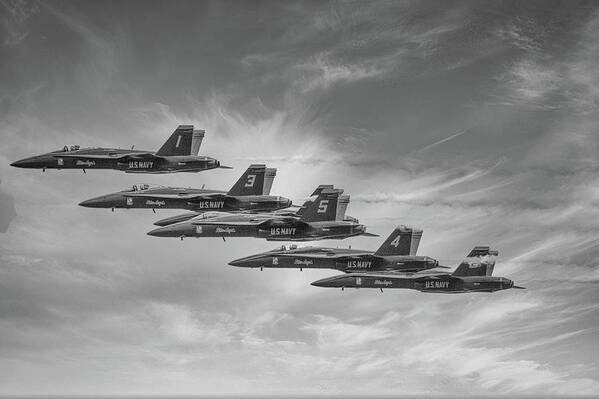 Sky Art Print featuring the photograph Blue Angels Formation by Ches Black