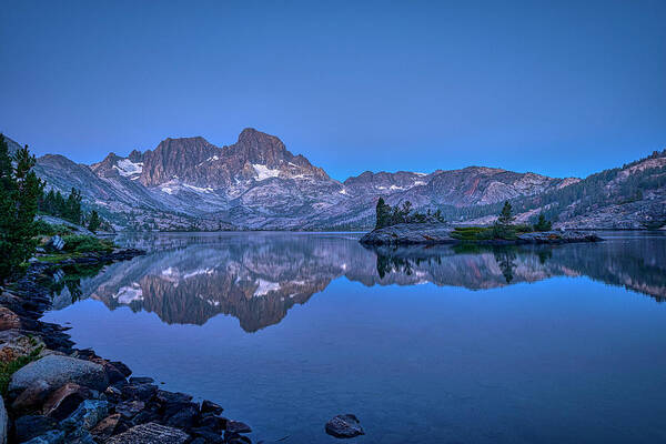 Landscape Art Print featuring the photograph Blue Hour in Garnet Lake by Romeo Victor