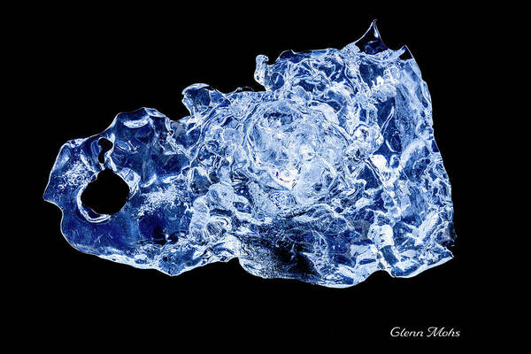Glacial Artifact Art Print featuring the photograph Blue Ice Sculpture 2 by GLENN Mohs