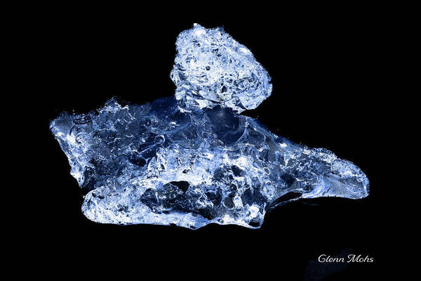 Glacial Artifact Art Print featuring the photograph Blue Ice Sculpture 4 by GLENN Mohs