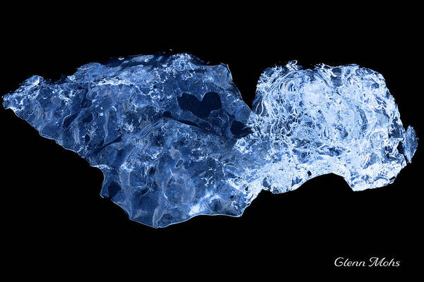 Glacial Artifact Art Print featuring the photograph Blue Ice Sculpture 6 by GLENN Mohs