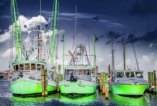 Fishing Boats Art Print featuring the photograph Boat Dance by Terry Walsh