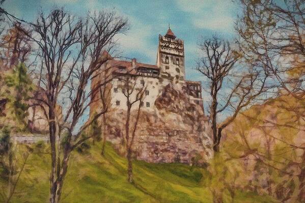 Bran Art Print featuring the painting Bran Castle by Jeffrey Kolker