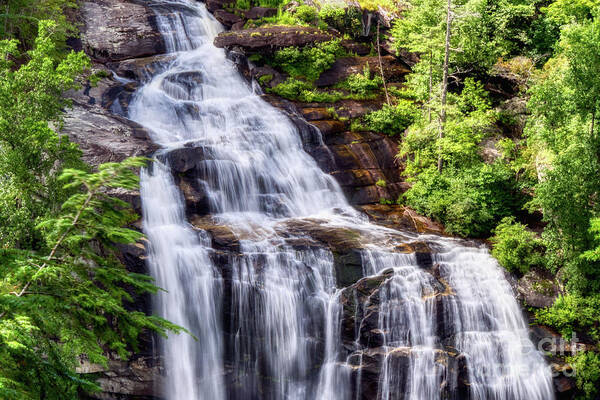 Waterfall Art Print featuring the photograph Breathtaking Upper Whitewater Falls by Amy Dundon