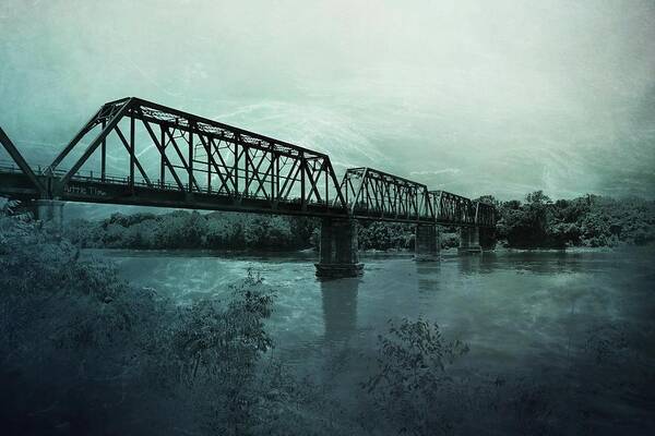 Historic Art Print featuring the photograph Bridge in Blue by Pam Rendall