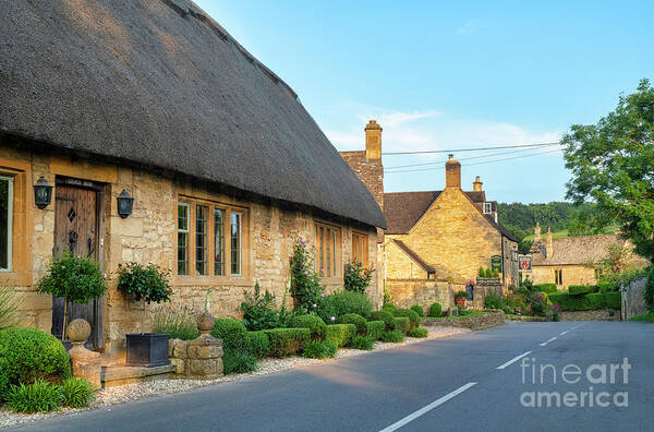 Thatched Cottage Art Print featuring the photograph Broad Campden in the Cotswolds by Tim Gainey