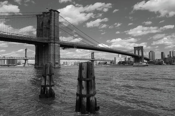 New York Art Print featuring the photograph Brooklyin bridge #1 by Alberto Zanoni