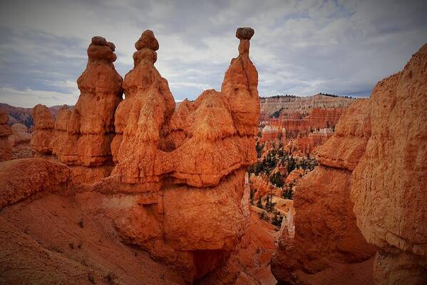 Bryce Canyon National Park Art Print featuring the photograph Bryce National Park - Three Hoodoos by Yvonne Jasinski