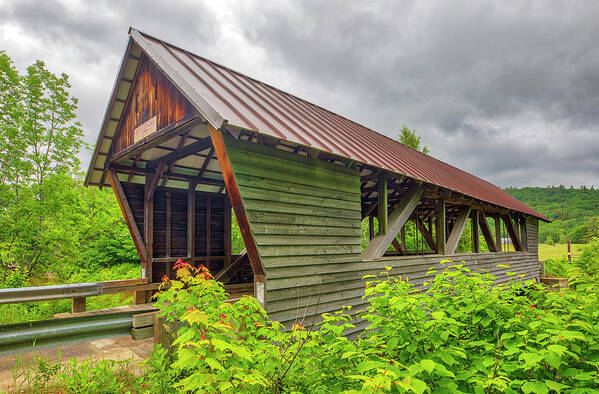 Bump Covered Bridge Art Print featuring the photograph Bump Covered Bridge by Juergen Roth