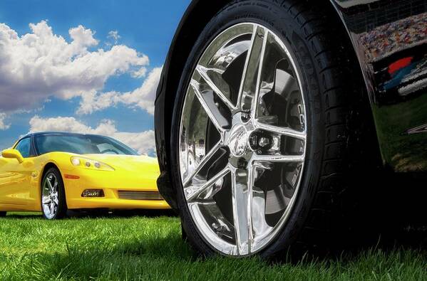  Vettes Art Print featuring the photograph C Sixes by Gary Warnimont