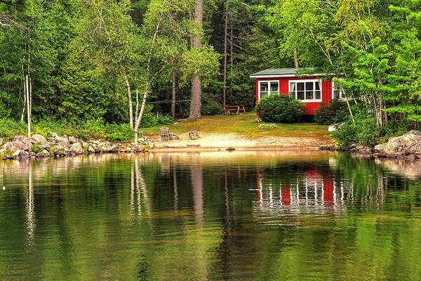 Cabin Art Print featuring the photograph Cabin in the woods by Monika Salvan