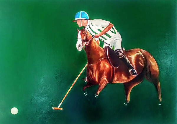 Wallpaint Art Print featuring the painting Cambiaso by Carlos Jose Barbieri