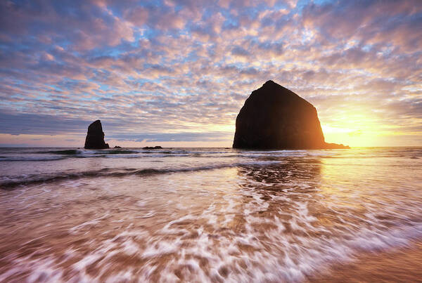 Sunset Art Print featuring the photograph Cannon Beach Sunset Classic by Darren White