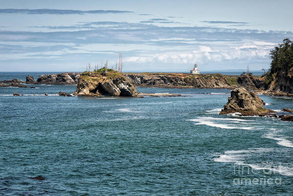 Building Art Print featuring the photograph Cape Arago Lighthouse 1 by Al Andersen
