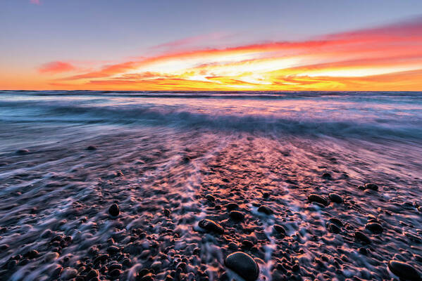  Art Print featuring the photograph Carlsbad Rocky Sunset 2 by Local Snaps Photography