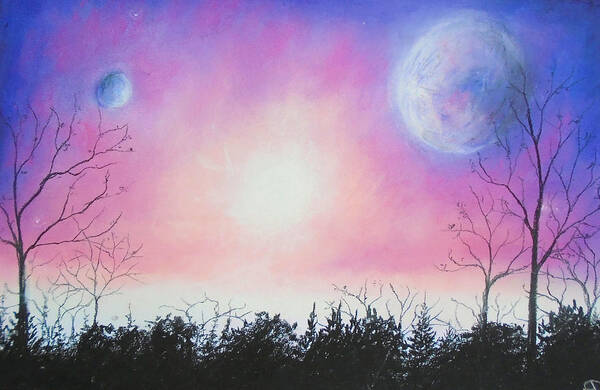 Celeste Art Print featuring the pastel Celestial Tiddings by Jen Shearer