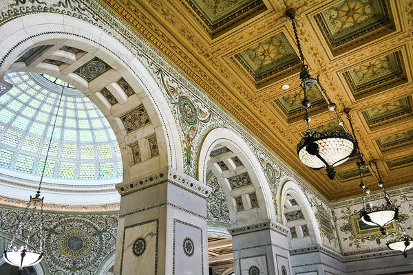 Chicago Art Print featuring the photograph Chicago Cultural Center Tiffany Dome by Kyle Hanson