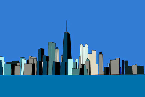 Chicago Art Print featuring the digital art Chicago by John Mckenzie