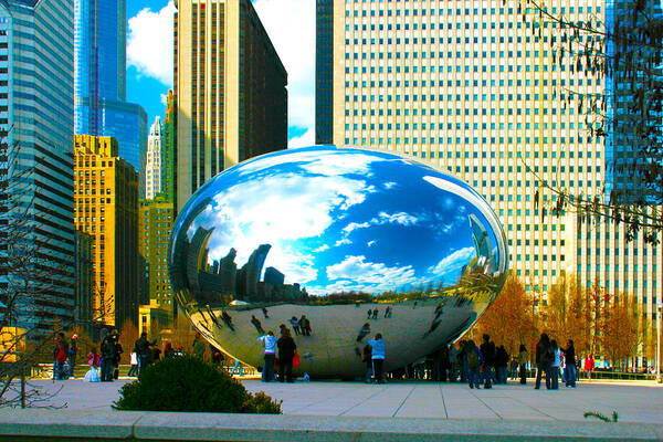 Chicago Skyline Art Print featuring the photograph Chicago Skyline Bean by Patrick Malon