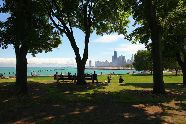 Skyline Art Print featuring the photograph Chicago Skyline Lake Shore Lincoln Park by Patrick Malon